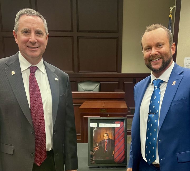 Kevin M. Zielinski with Justice David K. Overstreet of the Illinois Supreme Court
